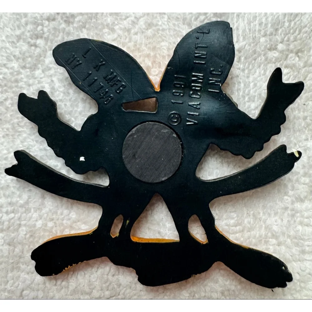 Vintage 1991 Viacom Heckle & Jeckle magpies rubber refrigerator magnet